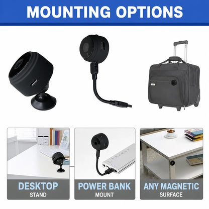 Mini Security Camera Wireless Motion Detection MicroSD Recording