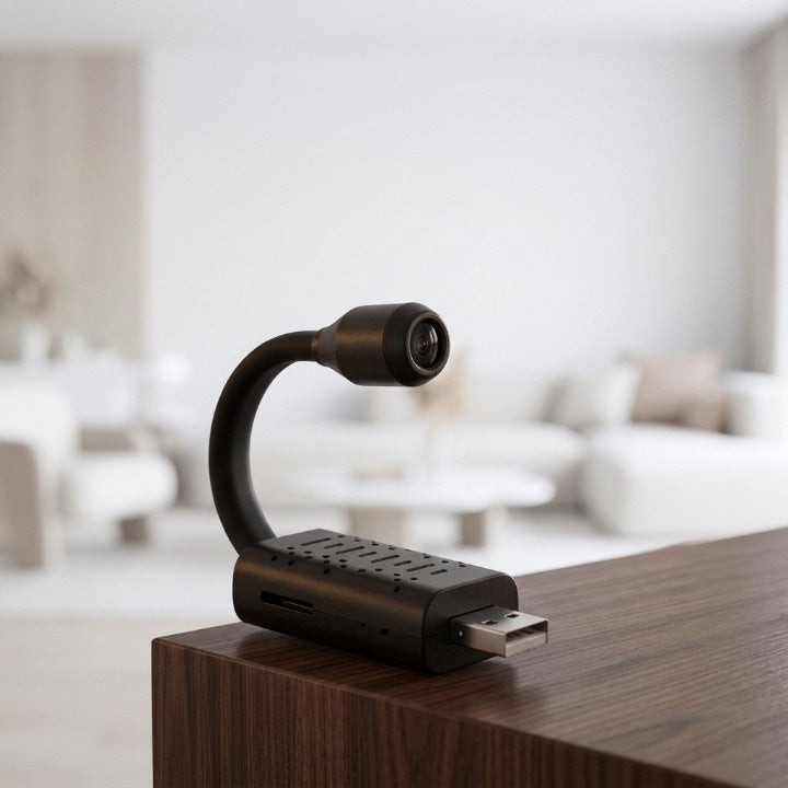 Mini Surveillance Camera Swivel Arm Full HD & AI
