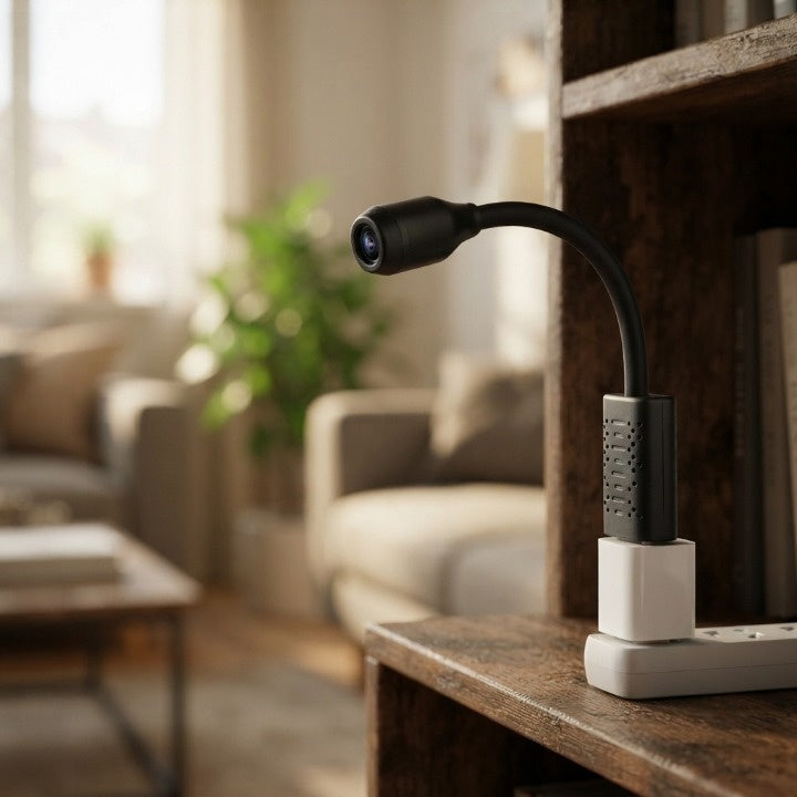 Mini Surveillance Camera Swivel Arm Full HD & AI