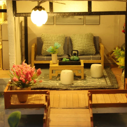 Miniature House Building Kit Wooden DIY Decorative Display