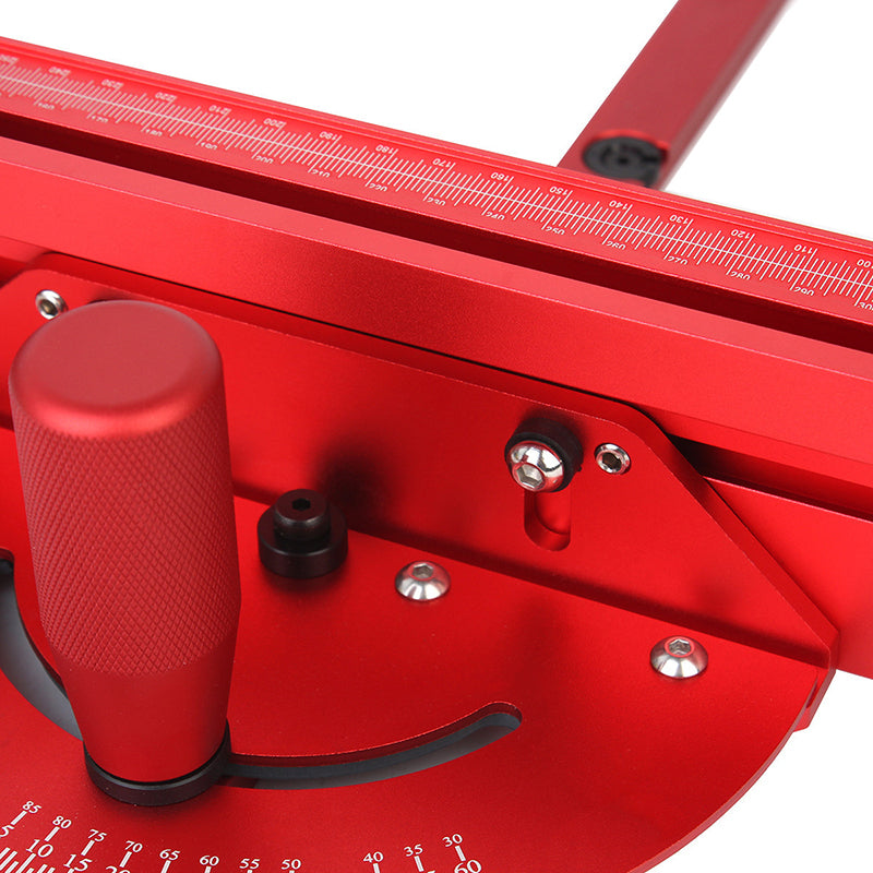 Miter Gauge Anodized Aluminum Non-Slip Rail 0°–60°