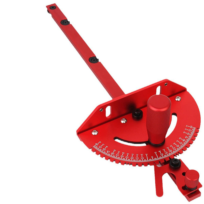 Miter Gauge Anodized Aluminum Non-Slip Rail 0°–60°