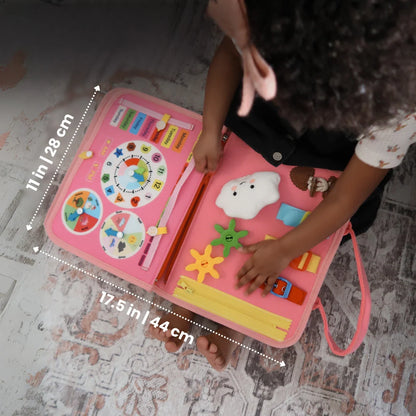 Montessori Activity Book Felt 8 Interactive Pages Life Skills Practice