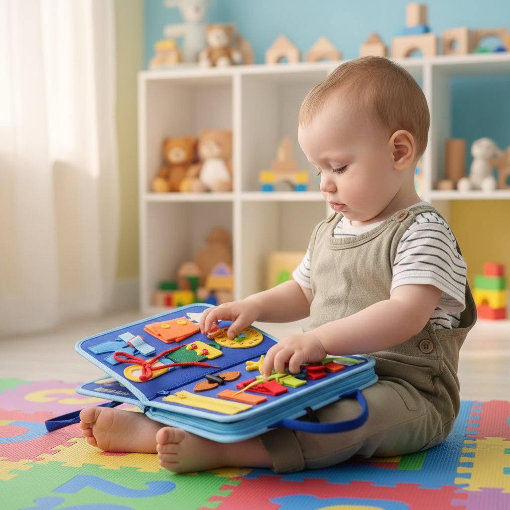 Montessori Sensory Board Wool 15 Activities