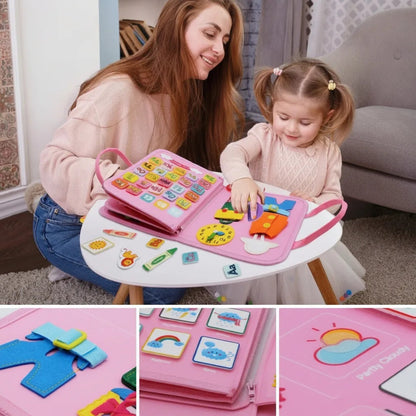 Montessori Sensory Board Wool 15 Activities