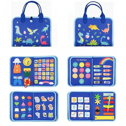 Montessori Sensory Board Wool 15 Activities