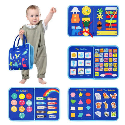 Montessori Sensory Board Wool 15 Activities