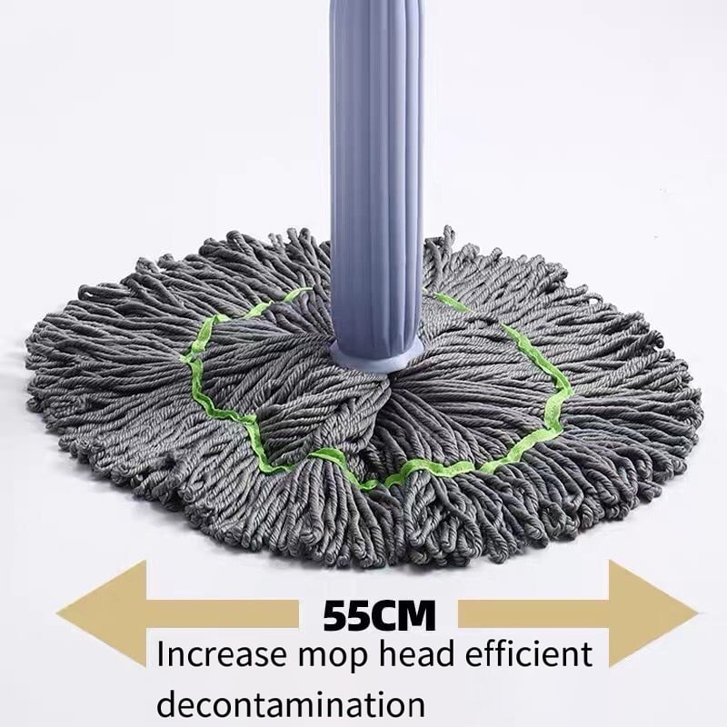 Mop Head Self-Wringing Ultra-Fine Microfiber 360 Degree Rotating Base