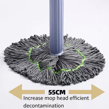 Mop Head Self-Wringing Ultra-Fine Microfiber 360 Degree Rotating Base