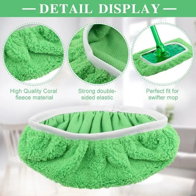 Mop Pads Dense Microfiber High Absorption Set of 6