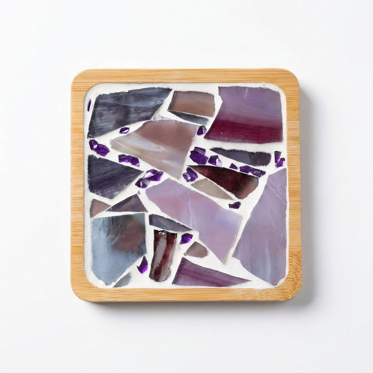 Mosaic Coaster Kit Wooden Bases & Colorful Tiles