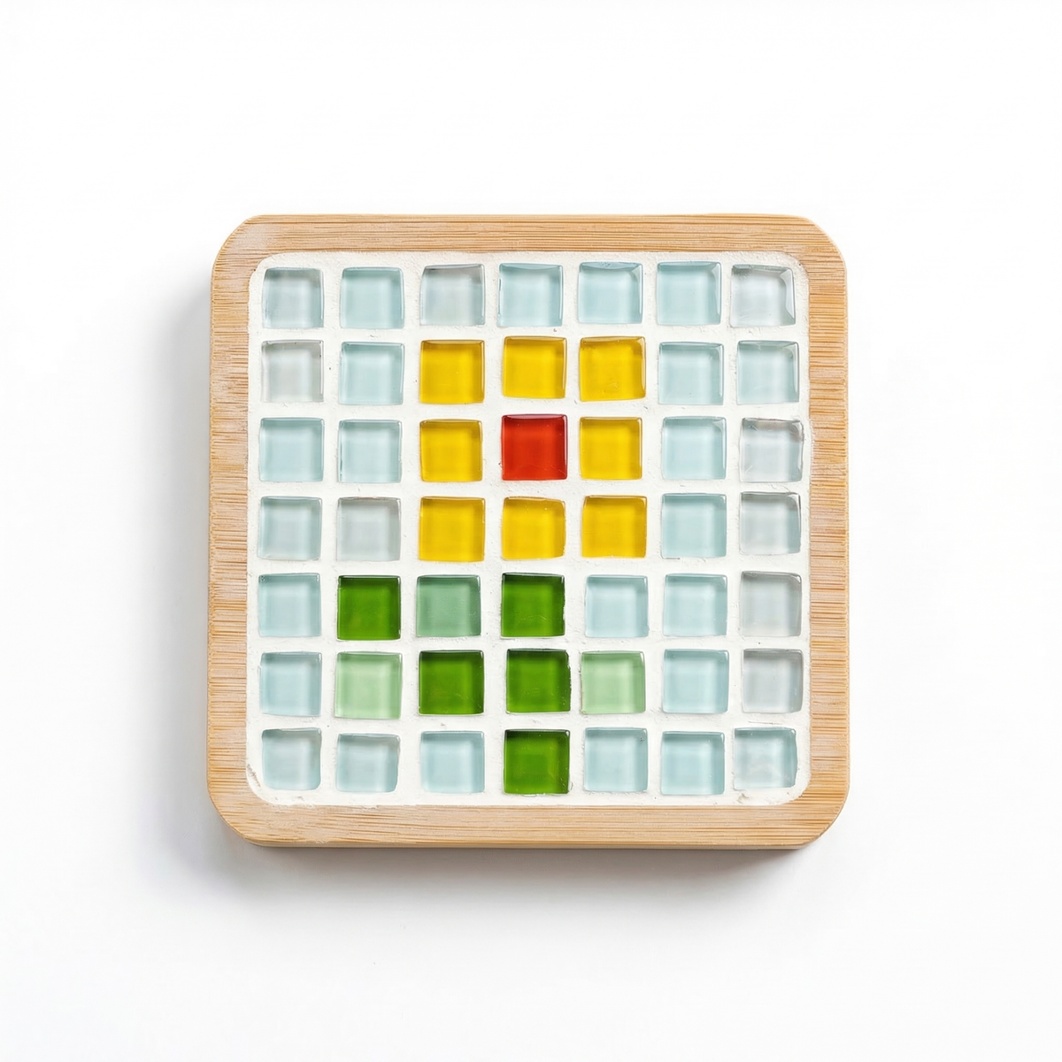 Mosaic Coaster Kit Wooden Bases & Colorful Tiles