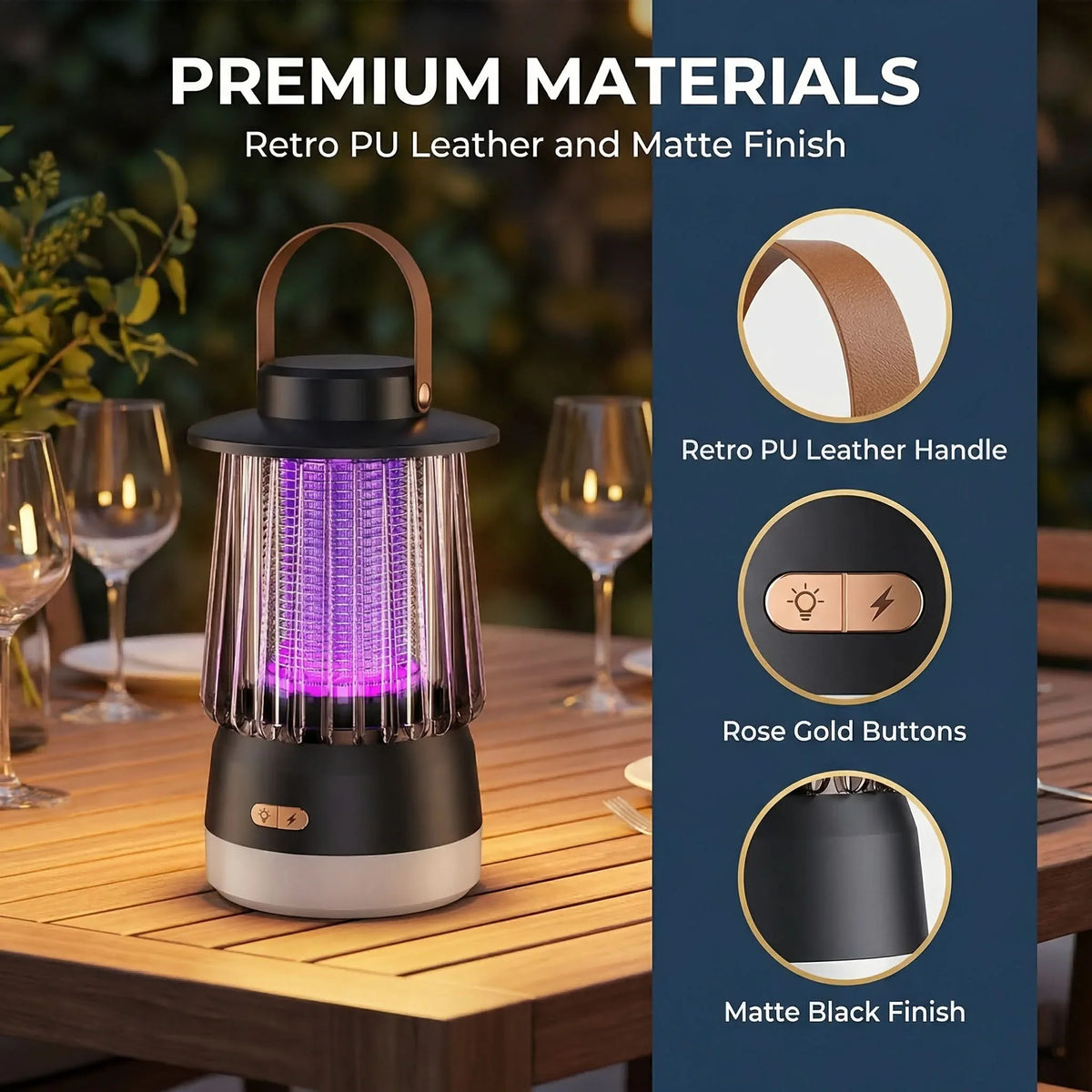 Mosquito Lamp USB Rechargeable Quiet 1500mAh