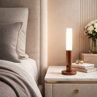 Motion Sensor Wall Light Rechargeable Magnetic Mount Wood & Acrylic
