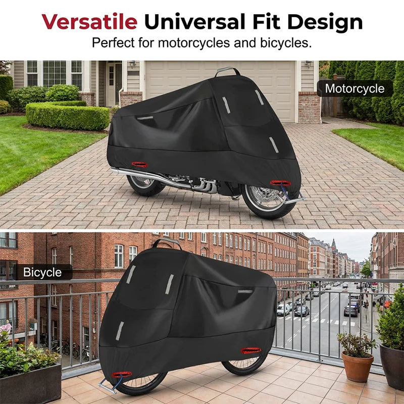 Motorcycle Cover Oxford Fabric Weather-Resistant Reflective Strips