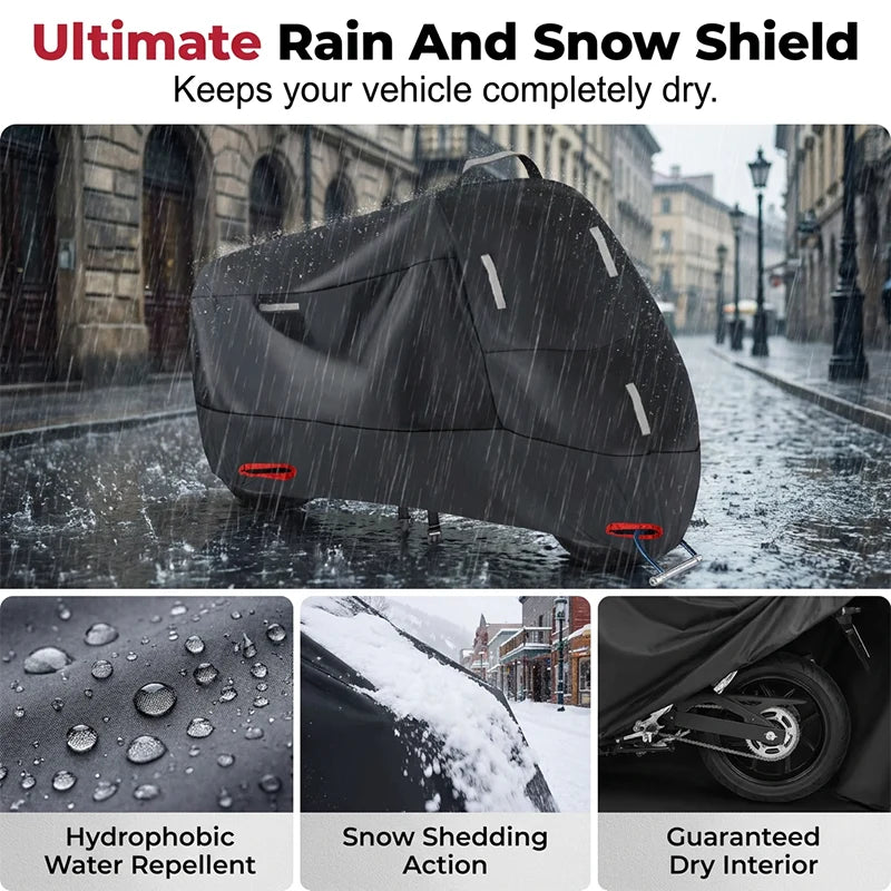 Motorcycle Cover Oxford Fabric Weather-Resistant Reflective Strips