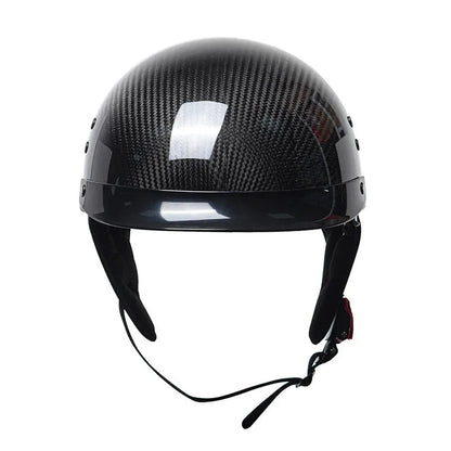 Motorcycle Helmet Carbon Fiber Retro Half-Face Integrated Visor