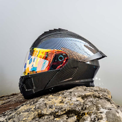 Motorcycle Helmet Modular Dual Lens Anti-Fog DOT ECE Certified