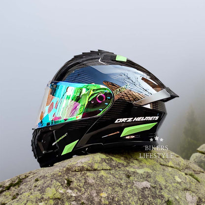 Motorcycle Helmet Modular Dual Lens Anti-Fog DOT ECE Certified