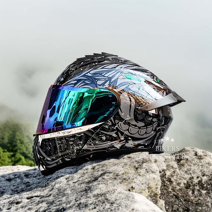 Motorcycle Helmet Modular Dual Lens Anti-Fog DOT ECE Certified