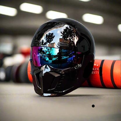 Motorcycle Helmet Retro Design Anti-Scratch UV-Protective Lens DOT ECE Certified