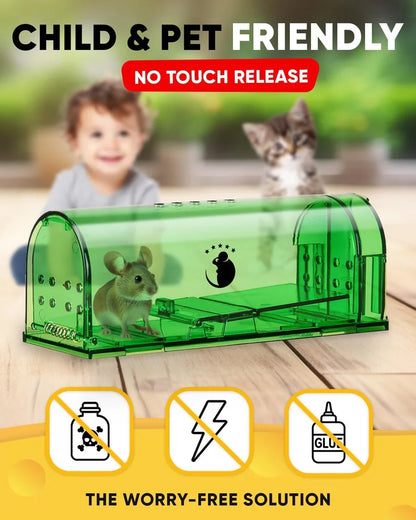 Mouse Trap Live Capture Clear Body Set of 4