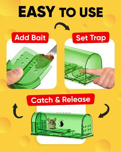 Mouse Trap Live Capture Clear Body Set of 4