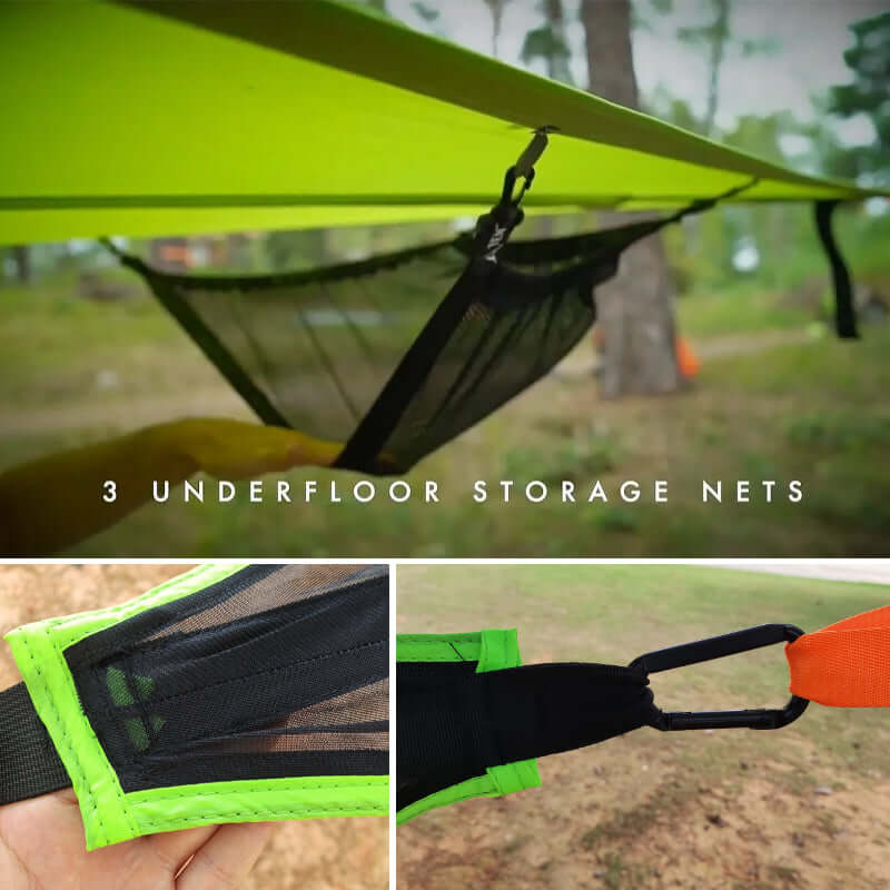 Multi-Person Hammock Triangular 3-Point Suspension Breathable Mesh