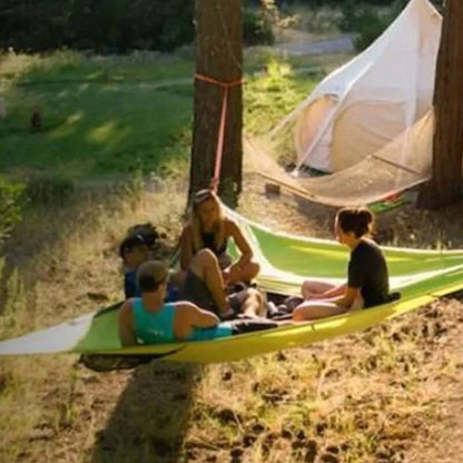 Multi-Person Hammock Triangular 3-Point Suspension Breathable Mesh
