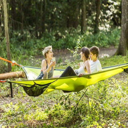 Multi-Person Hammock Triangular 3-Point Suspension Breathable Mesh