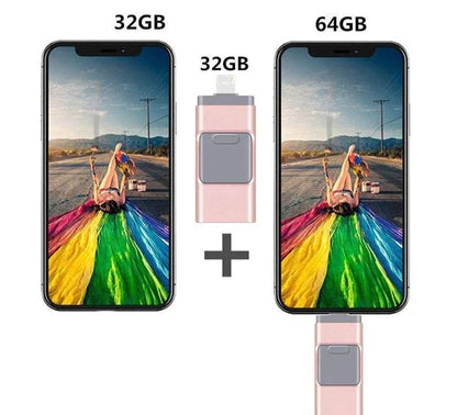 Multi-Port USB Flash Drive OTG & USB Aluminum Case