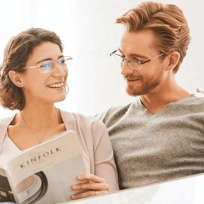 Multifocal Reading Glasses Blue Light Filter & Flexible Temples