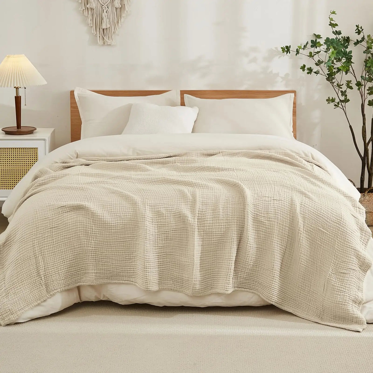Muslin Throw Blanket Six-Layer Breathable Cotton