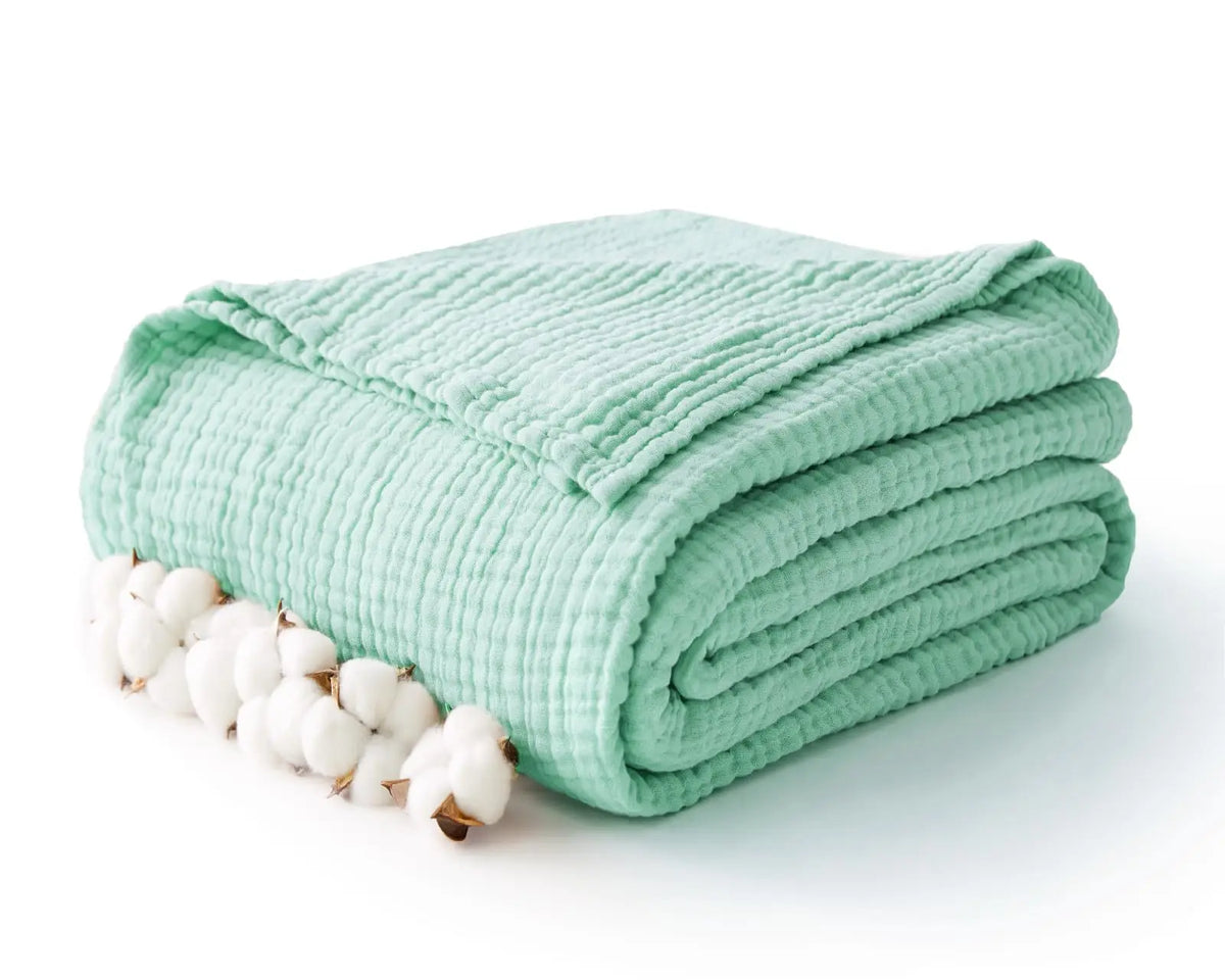 Muslin Throw Blanket Six-Layer Breathable Cotton