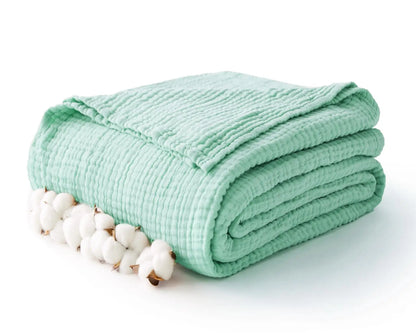 Muslin Throw Blanket Six-Layer Breathable Cotton