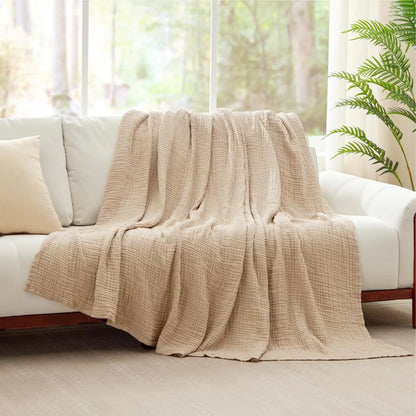 Muslin Throw Blanket Six-Layer Breathable Cotton