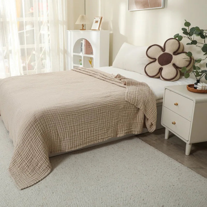 Muslin Throw Blanket Six-Layer Breathable Cotton