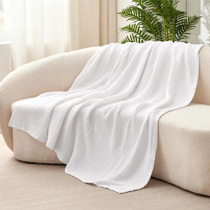 Muslin Throw Blanket Six-Layer Breathable Cotton
