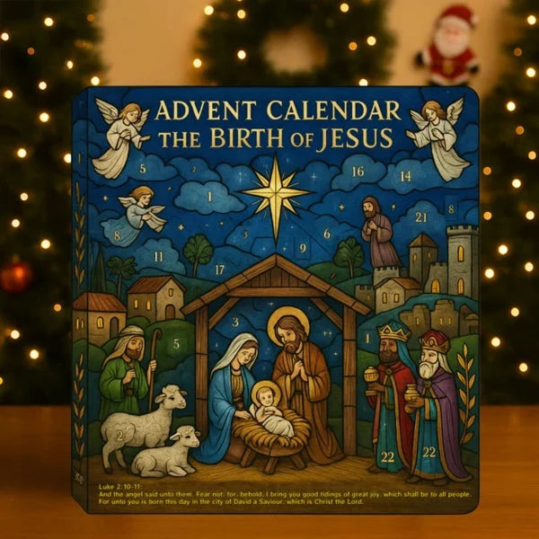 Nativity Advent Calendar 24 Figures Reusable Christmas Decoration