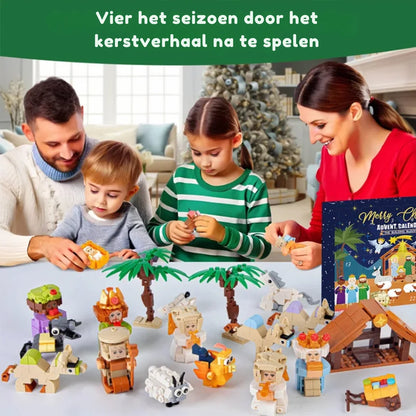 Nativity Advent Calendar 24 Miniature Figurines Reusable Decoration