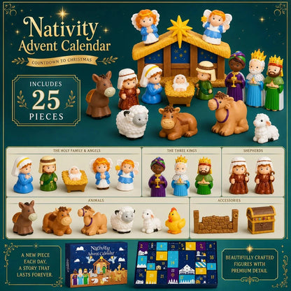 Nativity Advent Calendar 25 Figures & Scene Pieces