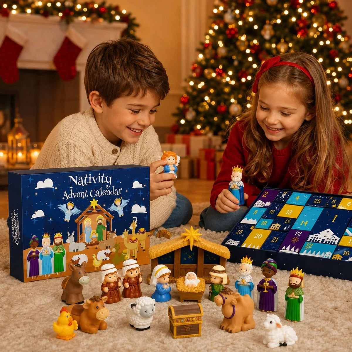 Nativity Advent Calendar 25 Figures & Scene Pieces