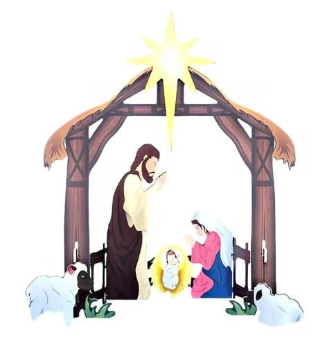 Nativity Set Weather-Resistant Outdoor Silhouette Display