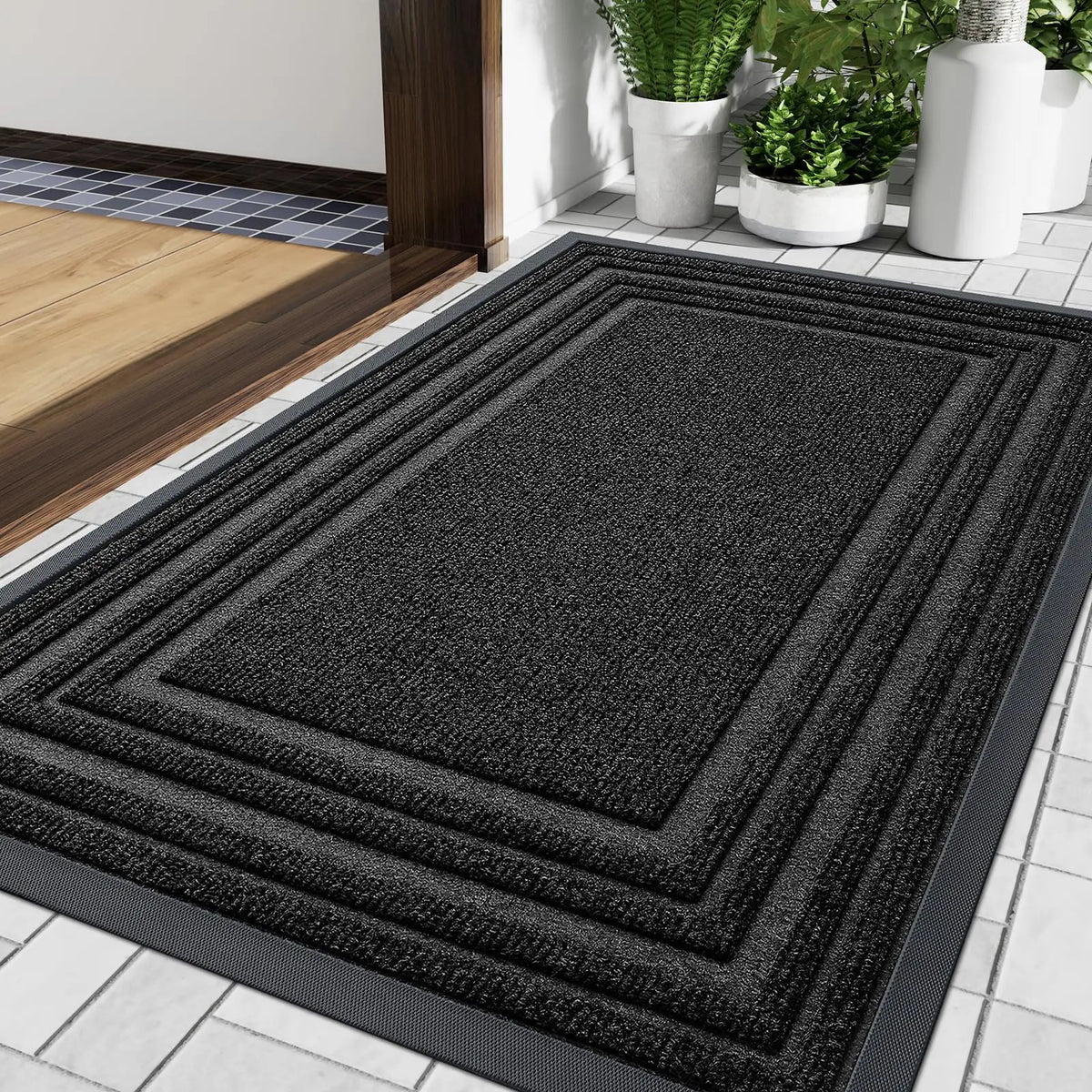 Natural Rubber Non-Slip Door Mat for Both Indoor and Outdoor Use
