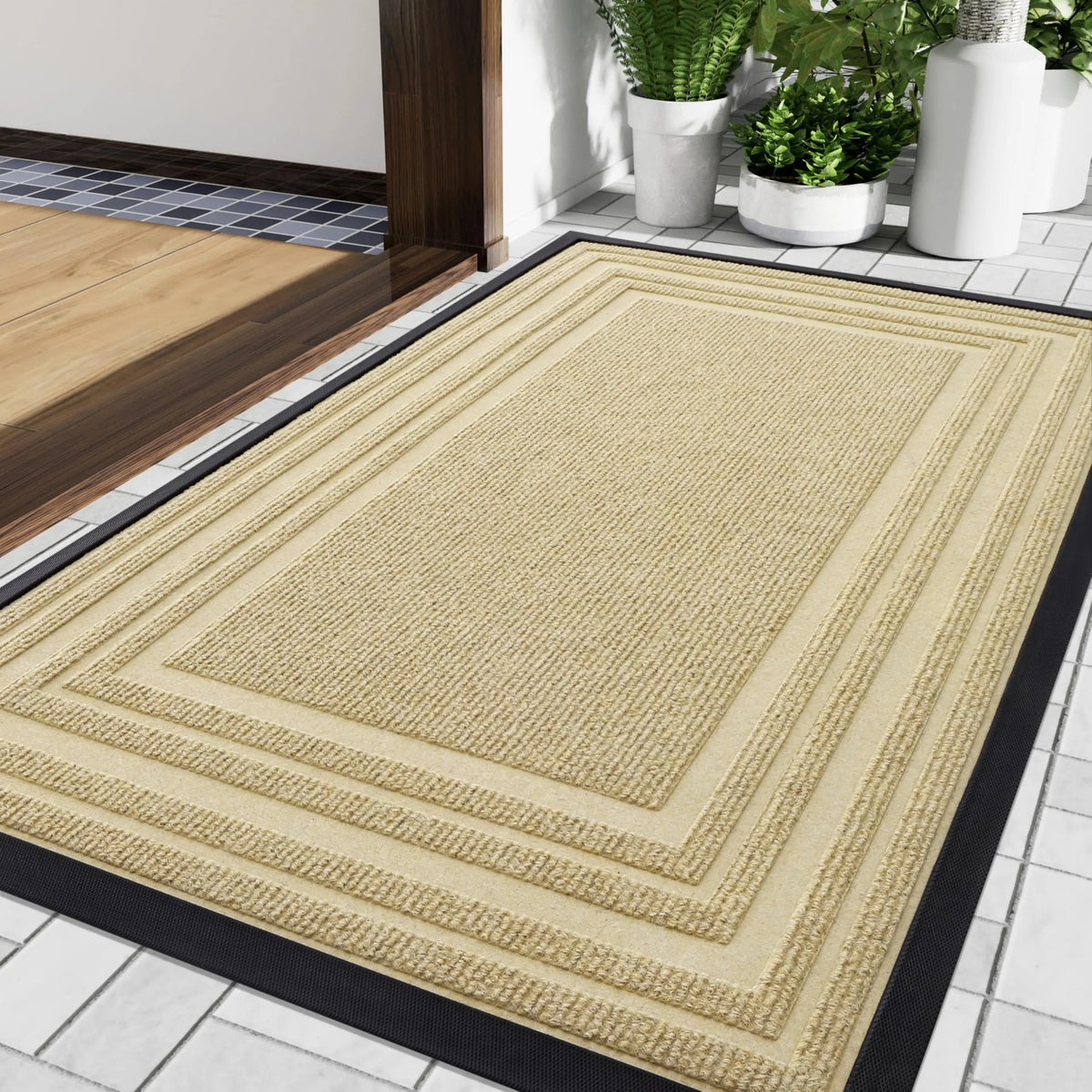 Natural Rubber Non-Slip Door Mat for Both Indoor and Outdoor Use