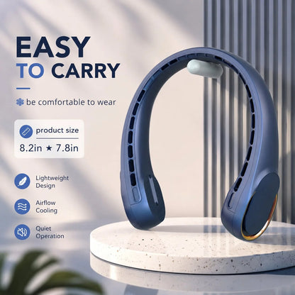 Neck Fan Bladeless USB Rechargeable 3 Speeds