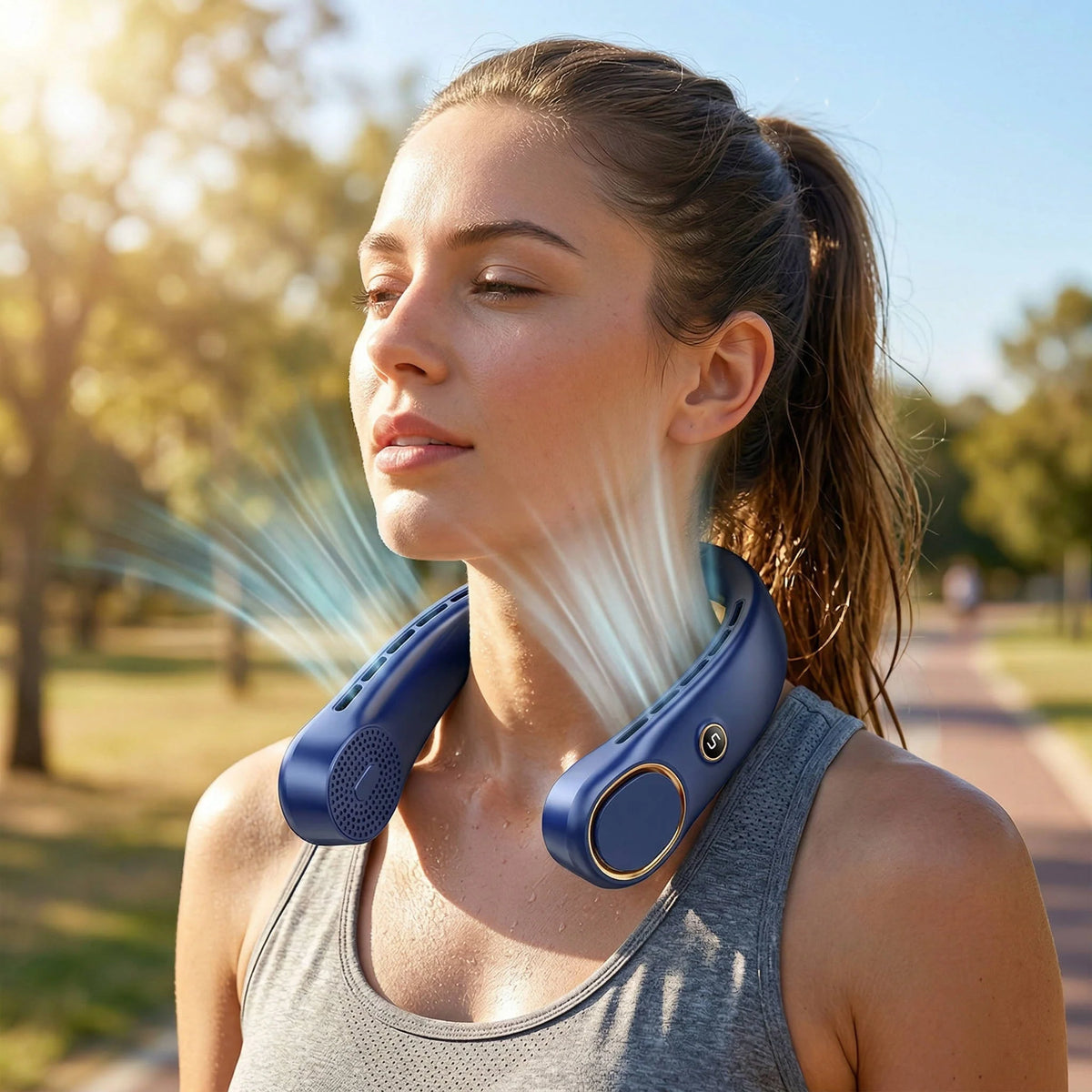 Neck Fan Bladeless USB Rechargeable 3 Speeds
