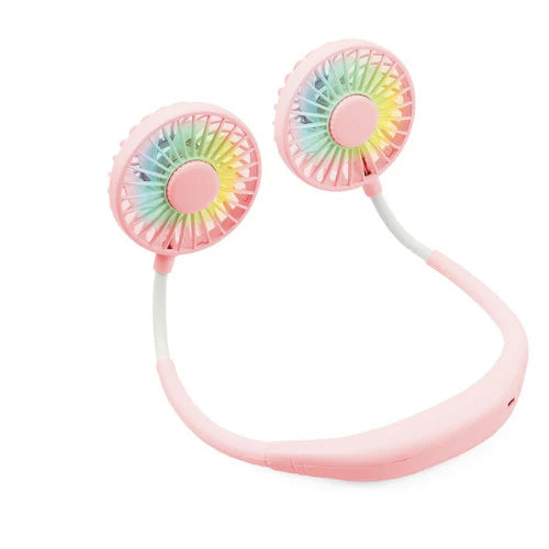Neck Fan Dual Adjustable Heads USB Rechargeable