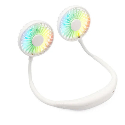 Neck Fan Dual Adjustable Heads USB Rechargeable
