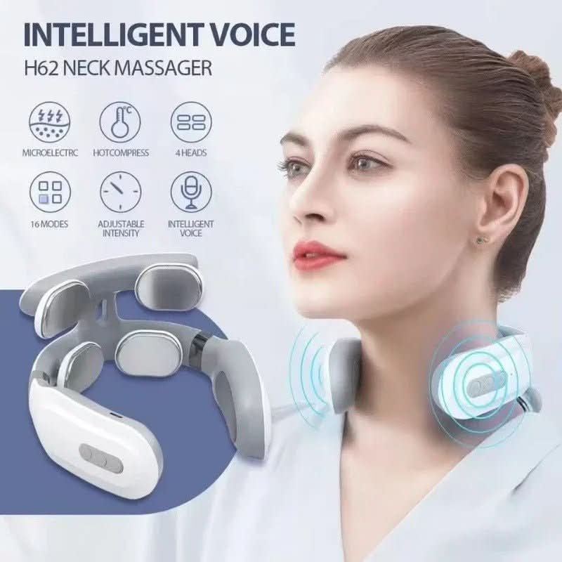 Neck Massager U-Shaped 4-in-1 Heat & Vibration